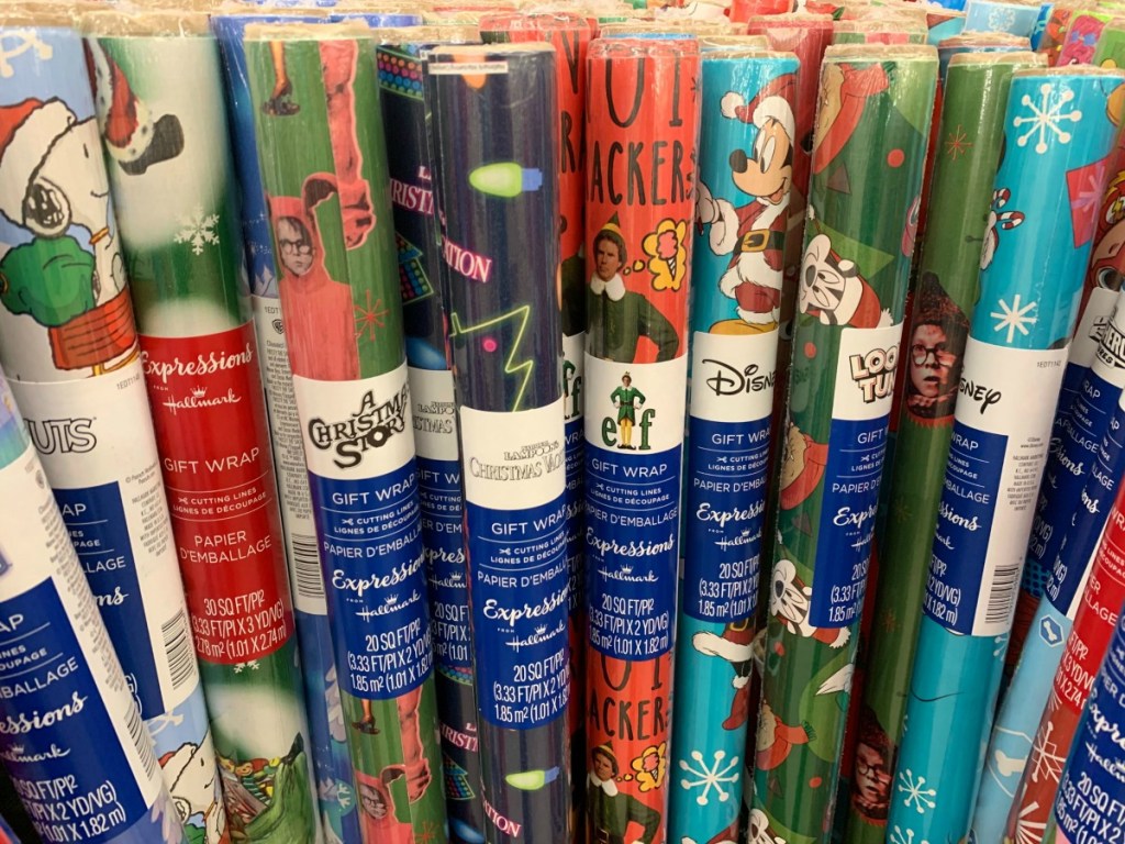 Hello Kitty Hallmark Expressions Christmas Gift Wrap 2 Rolls 20 Sq Ft Each NEW